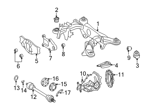 2011 Mercedes-Benz S65 AMG Axle & Differential - Rear Diagram