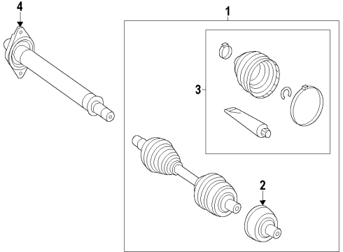 2014 Mercedes-Benz CLA250 Front Axle Shafts & Joints, Drive Axles