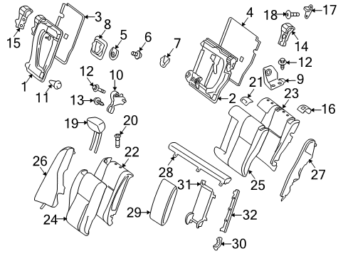 Lower Hinge Upper Bolt Diagram for 000000-001428