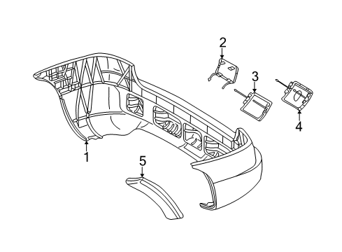 Tow Bracket Cover Diagram for 163-885-13-81-3572