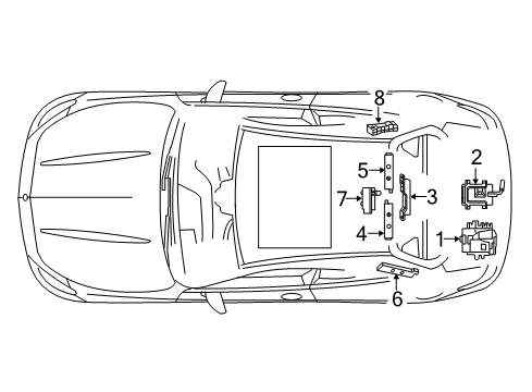 2016 Mercedes-Benz S550 Antenna & Radio Diagram 1