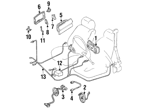 Air Bag Sensor Diagram for 000-820-69-26