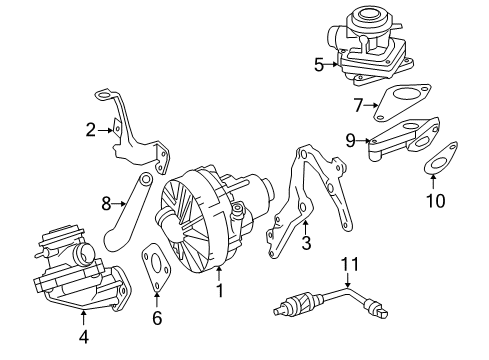 2010 Mercedes-Benz E550 Emission Components Diagram 1