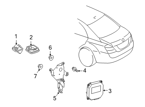 2013 Mercedes-Benz S400 Parking Aid Diagram 2