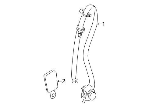 2017 Mercedes-Benz Sprinter 3500 Rear Seat Belts Diagram