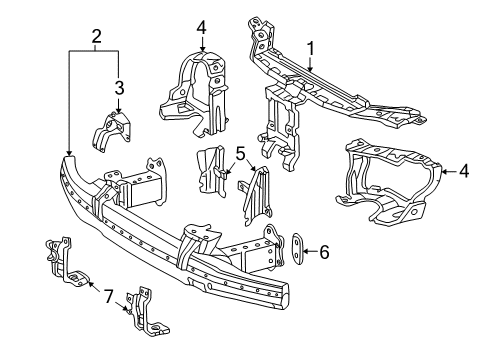 Lower Crossmember Bracket Diagram for 215-620-02-14