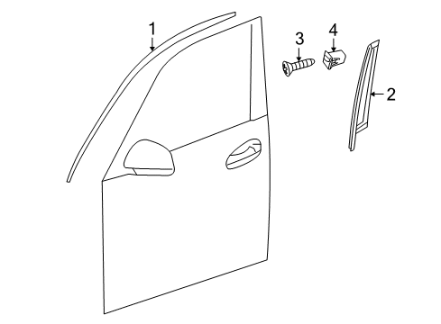 2021 Mercedes-Benz GLC63 AMG Exterior Trim - Front Door Diagram 1