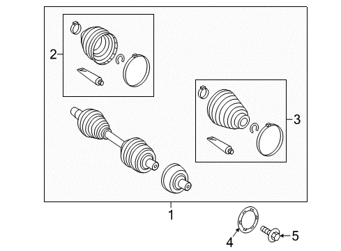 2016 Mercedes-Benz B250e Drive Axles - Front Diagram