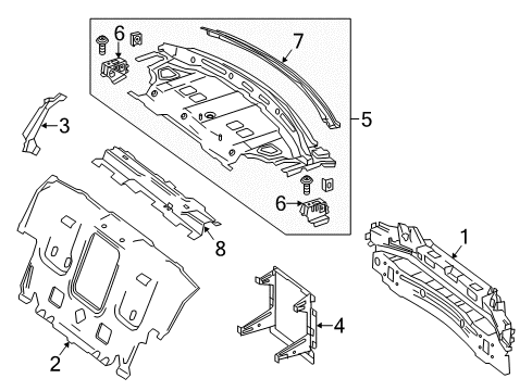 Seat Support Diagram for 222-646-06-30