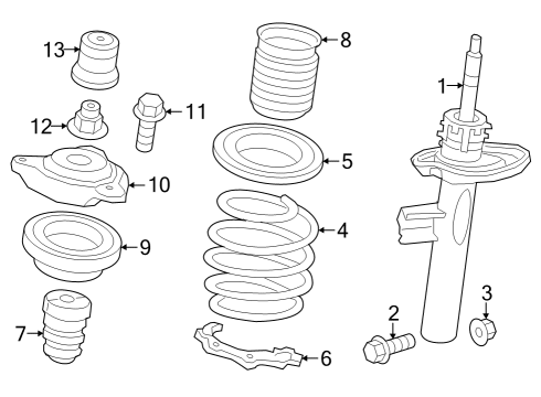 2023 Mercedes-Benz EQB 350 Struts & Components  Diagram