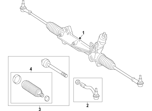 2022 Mercedes-Benz Sprinter 2500 P/S Pump & Hoses, Steering Gear & Linkage Diagram 1