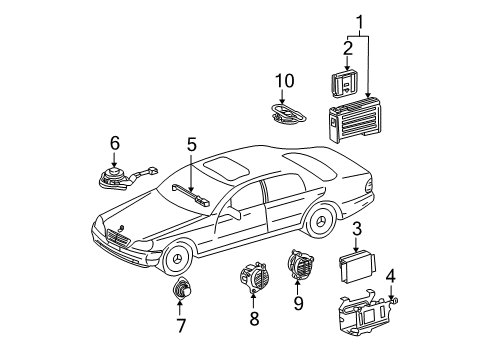 2000 Mercedes-Benz S430 Sound System Diagram