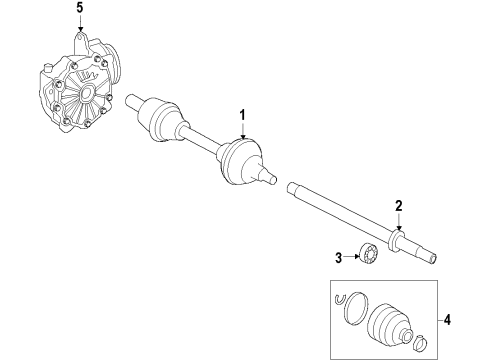 2013 Mercedes-Benz E350 Front Axle Shafts & Differential Diagram 2