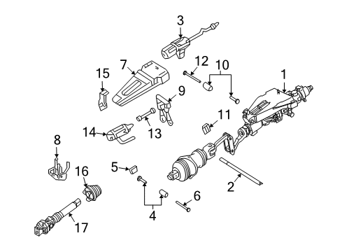 2009 Mercedes-Benz CLS63 AMG Lower Steering Column