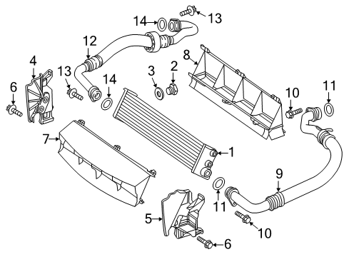 Oil Cooler Line Diagram for 204-270-55-96