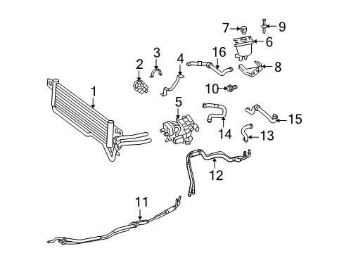 2010 Mercedes-Benz ML450 Inverter Cooling Components Diagram