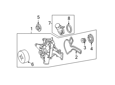 2004 Mercedes-Benz E55 AMG Water Pump