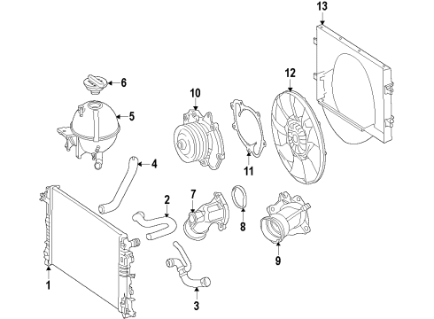 2014 Mercedes-Benz Sprinter 2500 Cooling System, Radiator, Water Pump, Cooling Fan Diagram 3