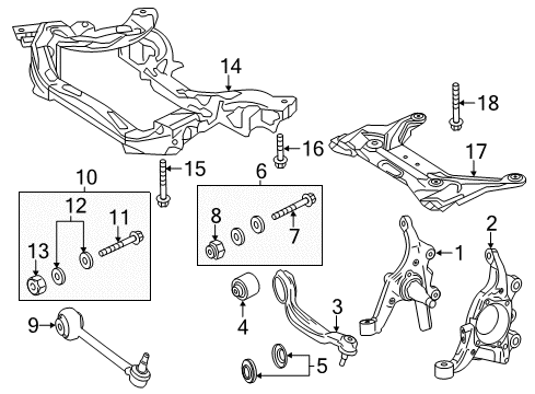 2015 Mercedes-Benz C250 Front Suspension, Control Arm Diagram 2