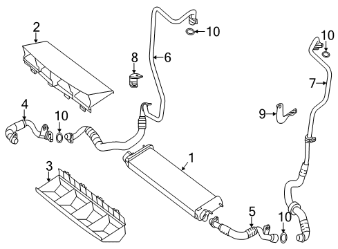 2012 Mercedes-Benz ML63 AMG Oil Cooler Diagram