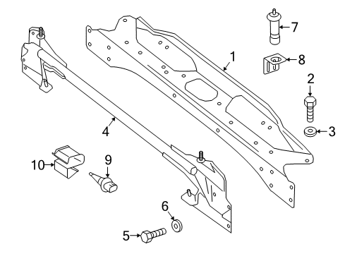 2016 Mercedes-Benz G63 AMG Radiator Support Diagram