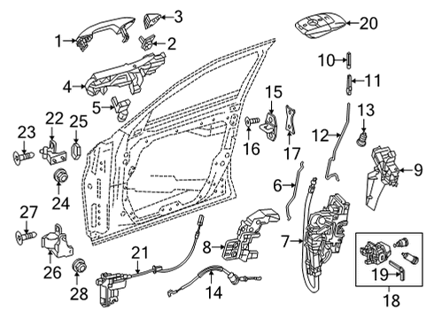 2021 Mercedes-Benz E63 AMG S Front Door, Body Diagram 2