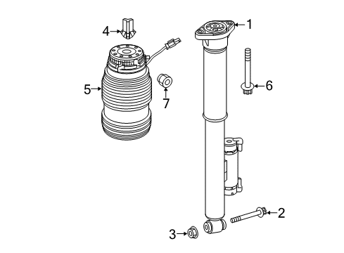 2019 Mercedes-Benz GLC350e Shocks & Components - Rear Diagram 1