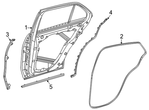 Lower Weatherstrip Diagram for 167-698-13-00