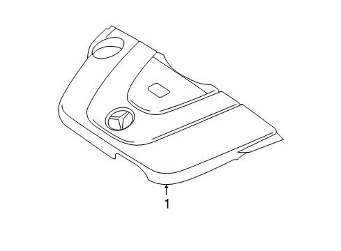 2011 Mercedes-Benz C350 Engine Appearance Cover Diagram