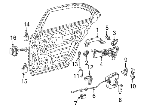 Lower Hinge Diagram for 203-730-08-37