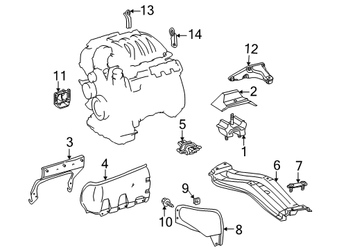 2002 Mercedes-Benz ML500 Engine & Trans Mounting Diagram