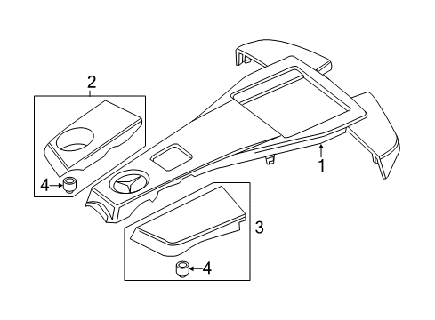 2016 Mercedes-Benz E63 AMG S Engine Appearance Cover Diagram