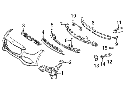 2023 Mercedes-Benz C43 AMG Bumper & Components - Front Diagram 4