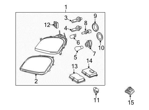 2011 Mercedes-Benz ML63 AMG Bulbs Diagram 2