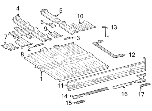 2024 Mercedes-Benz EQS 450+ SUV Floor Diagram