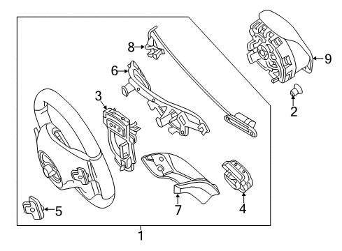 Steering Wheel Diagram for 000-460-38-03-3D16