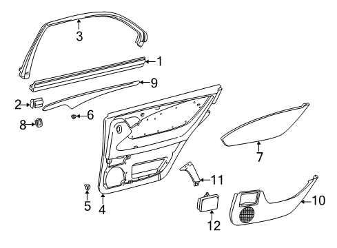 Door Trim Panel Diagram for 210-730-06-70-7D26