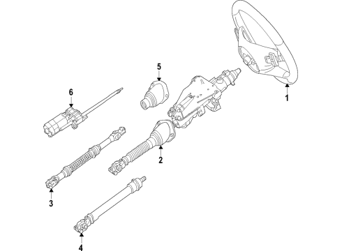 2018 Mercedes-Benz G550 Steering Column & Wheel, Steering Gear & Linkage Diagram 1