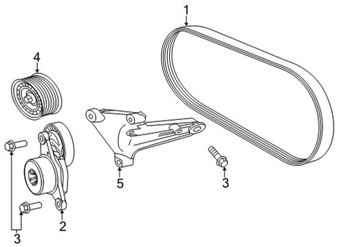 2020 Mercedes-Benz GLC43 AMG Belts & Pulleys, Cooling Diagram 3