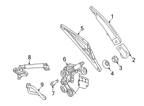 2019 Mercedes-Benz GLA250 Lift Gate - Wiper & Washer Components