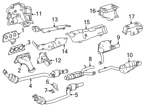 2013 Mercedes-Benz SLK350 Exhaust Manifold Diagram