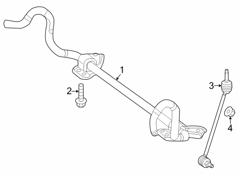 Stabilizer Bar Diagram for 254-323-14-00