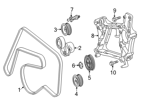 2014 Mercedes-Benz E250 Belts & Pulleys, Cooling Diagram