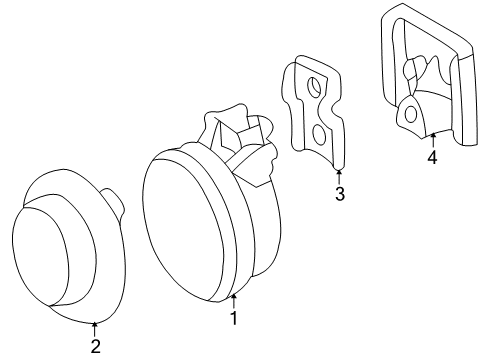 2003 Mercedes-Benz ML55 AMG Fog Lamps Diagram 1