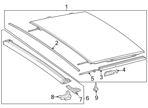 Sunshade Diagram for 247-780-58-00-7P81