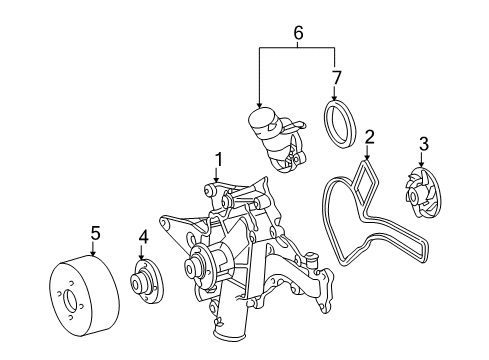 2004 Mercedes-Benz C32 AMG Water Pump Diagram