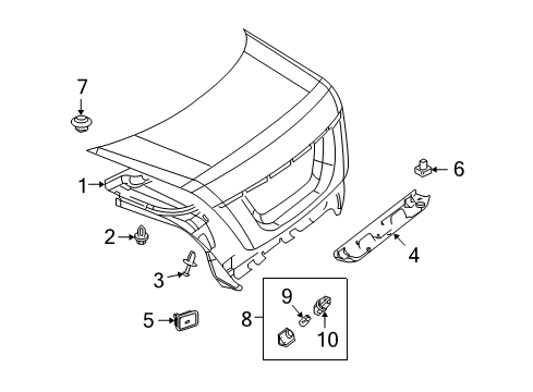 2008 Mercedes-Benz CL63 AMG Interior Trim - Trunk Lid Diagram