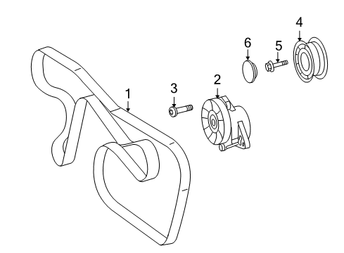 2005 Mercedes-Benz SLK55 AMG Belts & Pulleys, Cooling Diagram