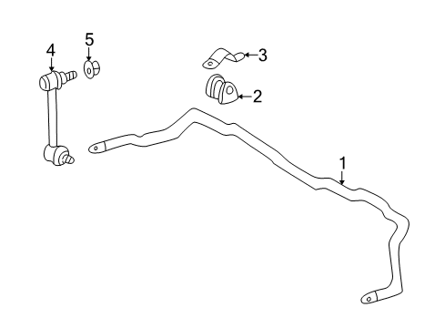 2007 Mercedes-Benz C280 Stabilizer Bar & Components - Front Diagram