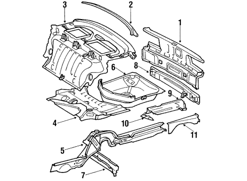 1991 Mercedes-Benz 350SD Rear Body Diagram